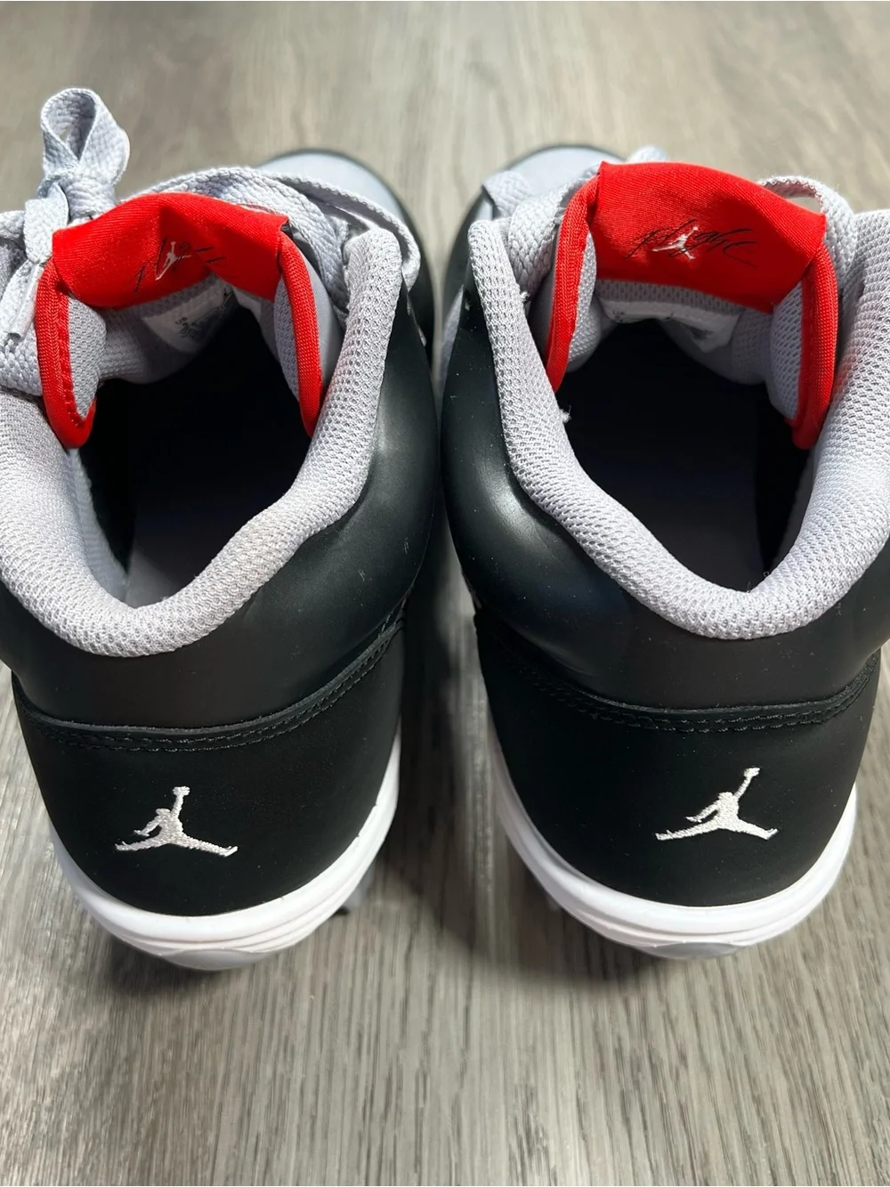 New Mens Air Jordan Stadium 90 TD Black Cement Football Cleats HQ0210-060 Sz 9